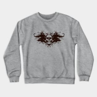 Skull on Rorschach test incblot Crewneck Sweatshirt